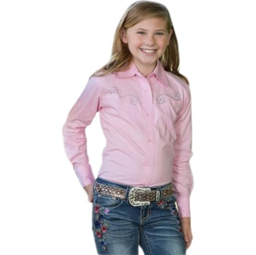 Rod's Exclusive Sparkle Blouse for Girls, Pink, X-Large