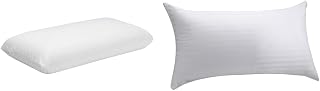 Pikolin Home - Almohada Viscoelástica Fibra - 75x35 cm & Funda de Almohada 100% algodón cutí Completamente Transpirable confeccionada con Tratamiento antiencogimiento