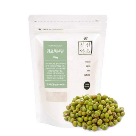 SinsunherbKorean Cheongpo-muk powder | 300g | 1 Pack, 100% Pure Natural mung beans powder 청포묵 분말 (녹두가루)