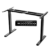 AIMEZO Elektrisch Höhenverstellbarer Schreibtisch Gestell, Dual Motoren Tischgestell Höhenverstellbar mit 4 Memory Steuerung Kollisionschutz Funktion (2-Stufig, Schwarz)