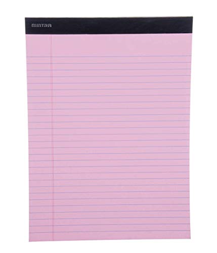 Image of Mintra Office Colorful Legal Pads - Includes 2 Blue, 2 Pink, and, 2 Green Writing Pads, Micro Perforated Lined Sheets, Ideal for Professional & Personal Use, 8.5 inchx11 inch Wide Ruled, 6 pack Basic Pastel