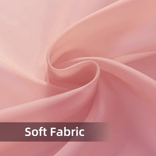 SpaceDresser Waterproof Outdoor Sheer Curtains for Patio - 2 Panels Rod Pocket Indoor Voile Sheer Curtain for Living Room,100W x 108L inch, Blush - Image 7