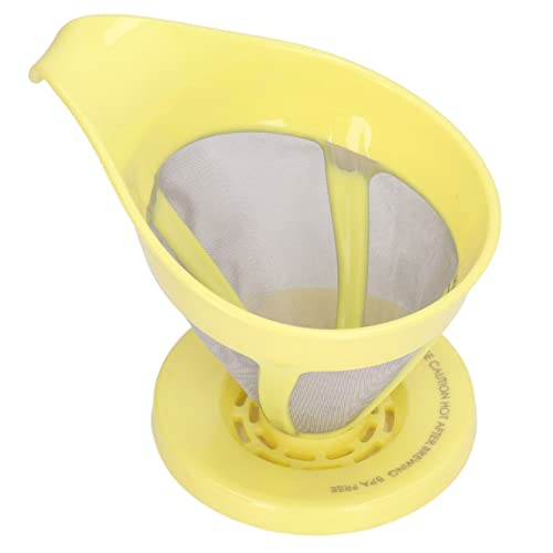 Coffee Filter, Pour over Coffee Maker Stainless Steel Reusable Coffee Filters Pour over Coffee Dripper Pour over Coffee Filter (Yellow)
