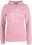 Shirtracer Pullover Damen Hoodie Frauen - Taufpatin - Patentante Eigenschaften I Geschenk Patentante Geschenke Weihnachten Patin Patentante Akrostichon - M - Hellrosa - patentanten godi