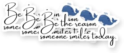 Be The Reason Someone Smiles Today Happy Blue Vinyl Stickers 3 Pack 3 Inch image 5