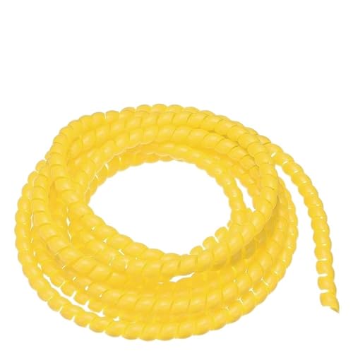 LuMOUzhou El cable en espiral está envuelto en acero. Recogecable en espiral de 1 metro de 14 mm ID multicolor (amarillo)