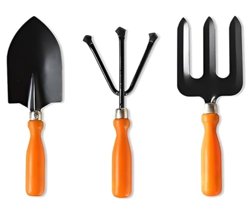 Image of Yo Green Gardening Hand Tools Set - 3 Pcs (Cultivator, Big Trowel, Fork) | Gardening Tools for Home Garden | Durable Plant Tool Kit | Farming Tools (3 Pc Tool)