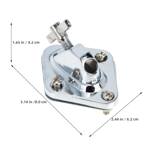 HOMSFOU 2pcs Soporte para pata de Floor Tom y Bombo con tornillos, base de soporte de aleación para batería, estabilidad fuerte y soporte resistente miniatura 2