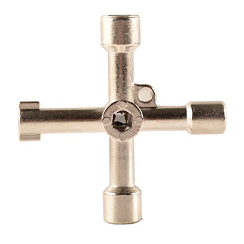 Universal-Schlüssel, Feuerwehr Bauschlüssel, Vierkant-Schlüssel, 6 Wege Multifunktionsschlüssel, Utilities Schlüssel, Schaltschrankschlüssel für Wasser, Multifunktionale Utilities Schlüsselfür Cover