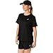 ASICS Women's SILVER Short Sleeve TOP Running Apparel, L, PERFORMANCE BLACK