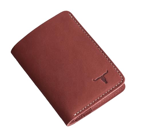 Image of URBAN FOREST Joe Vintage Red Leather Wallet for Men