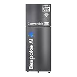 Samsung 396 L, 3 Star, Convertible 5-in-1, Digital Inverter, Frost Free Double Door, Bespoke AI WiFi Enabled Refrigerator (RT41DG6A4DB1HL, Black Matte/Black DOI)