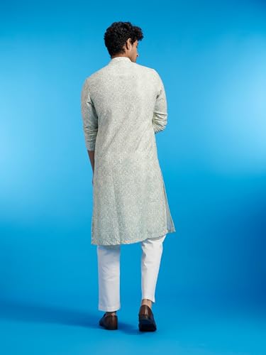 Image of DIWAS BY MANYAVAR Men's Cotton Blend Printed|Sequined Kurta (1pc)