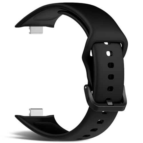 Image of Kapture Straps Compatible with Redmi Watch Move, Redmi Watch Move Strap TPU Watch Straps - Quick Release Watch Bands Soft Waterproof for Men Women (Black)