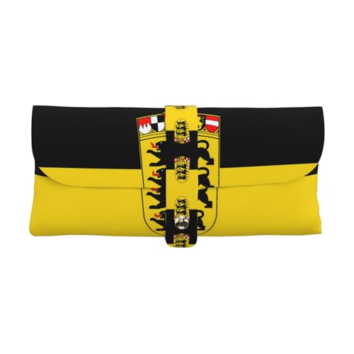 Flag of Baden-Württemberg - Bolsa de cuero para gafas de sol - Bolsa suave para gafas para hombres y mujeres - Almacenamiento de vidrio portátil y fácil de transportar