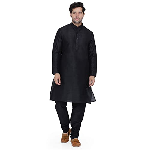 Image of Royal Kurta Men's Silk Blend Kurta & Churidaar Pyjama Set