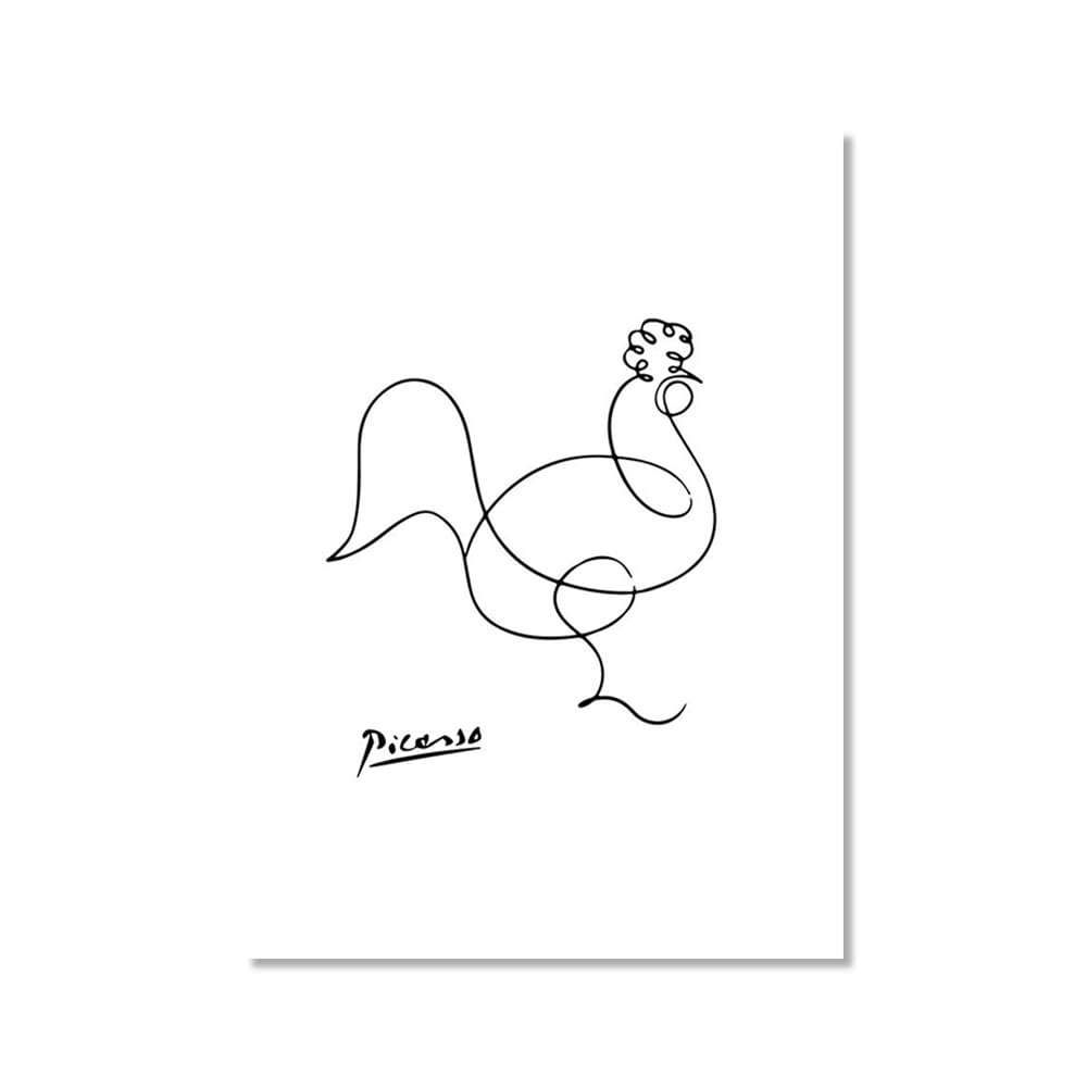 Amazon.co.jp: ピカソ絵画 抽象的な動物 スケッチプリント