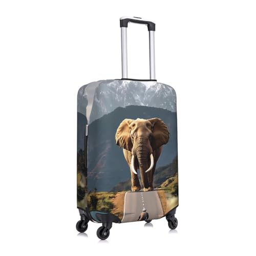 Elephant Elastic Travel Luggage Cover, Washable Spandex Suitcase Protector, Anti-Scratch Fits 18-32 Inch3