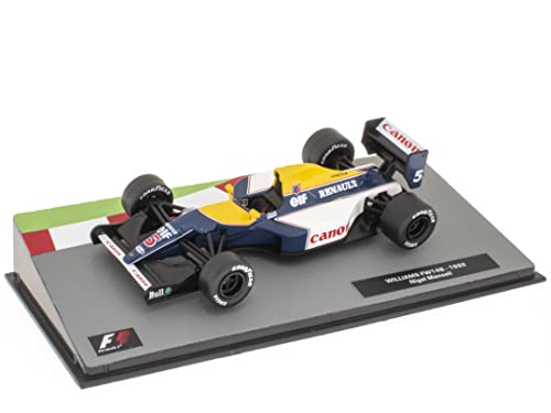 OPO 10 - Miniature Car Formula 1 1/43 - Williams FW 14B - Nigel Mansell - 1992 - Metal, Scale 1/43, Kid, Little Kid, Indoor, F1, No Batteries Required, Base, Plexiglas Box