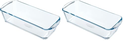 Pyrex - Bake & Enjoy - Moule à Cake en Verre 31x12 cm (Lot de 2)