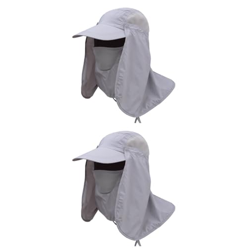 Chapeau de soleil UV contre la chaleur casquette nuque protégée été gris