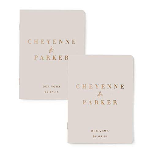 Wedding Vow Book, Gold Vow Book, Custom Wedding Vows, Custom Vow Book, Set of 2