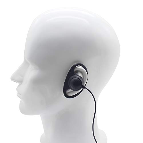 Image of 2 Pin D Shape Earpiece Headset PTT Mic for Baofeng UV-82 UV-5R BF-F9 BF-F8HP BF-888S Kenwood TK250 TK260 Wouxun KG-699 KG-689(10 Pack)