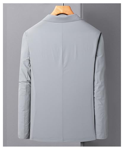 Kyayu Jacket for Men, Men's Lightweight Summer Ice Silk Cool Suit Jacket, Casual Stretch Slim Fit Two/2 Button Sport Coats4