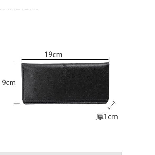 Wallet Women's Long Solid Color Simple Thin Wallet Multi Card Anti Demagnetization Retro Change Handbag Women(E)3