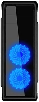 Ngaphambili view of Gamemax G503X Elysium PC case with illuminated RGB fans