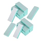 SEWOART 25 Piezas Kit de 25 Bloques de Esponja para Lijar Metales y Manualidades, Pulidor de Uñas de Doble Cara Verde y Blanco, Tamaño Pequeño, Adecuado para Pulido Fino en Madera,