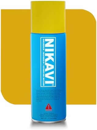 NIKAVI SP9 Automotive Rust Paint | Yellow Spray Can | Multi-Surface DIY Spray Paint | Quick Drying Gloss Finish for Bikes, Cars, Metal, Wooden Furniture, Plastic & Walls - 400ML - Yellow