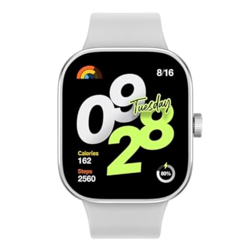 Xiaomi Redmi Watch 4 Ecran AMOLED 1,97’’, 20 Jours d’autonomie, 150 + Modes de Sport, GPS intégré, Couronne rotative, Gris