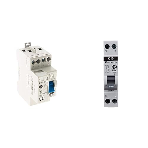 Interrupteur différentiel 40A 30mA et disjoncteur 10A Zenitech
