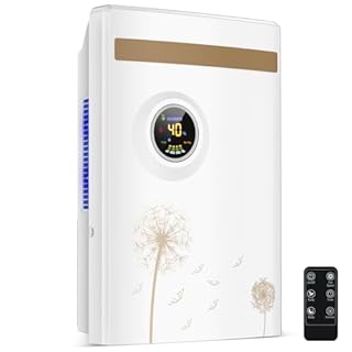 Deumidificatore Casa 2200ML, Deumidificatore Portatile Muffa Silenzioso, Spegnimento Automatico, Sbrinamento Automatico,Timer, Purificazione UV, con Telecomando per Camera da Letto, Bagno, Ufficio