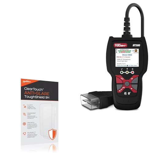 BoxWave Screen Protector Compatible with Hyper Tough HT300 Scan Tool - ClearTouch Anti-Glare ToughShield 9H (2-Pack), Anti-Glare 9H Tough Flexible Film Screen Protector