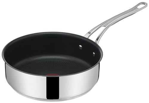 Foto von Jamie Oliver by Tefal Cook's Classics Schmorpfanne mit Deckel 24 cm, Antihaft, Induktionstauglich, Backofenfest, Edelstahl, Genieteter Griff, E3063234