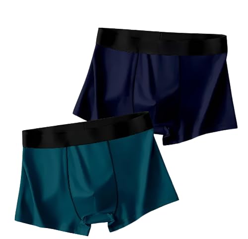Image of Anti Bacterial Micromodal Solid Underwear for Men Combo Airsoft Trunk Breathable Inner for Men Sweatproof Underwear Imported Nylon Fabric Multi Pack of 2