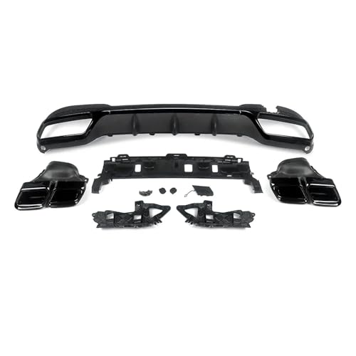 Difusor trasero negro con puntas de escape para Benz W212 E63