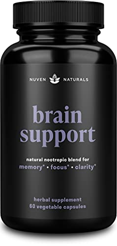 Brain Supplement â€” Natural Nootropic Brain Booster for Focus, Energy, Memory, Mood, Clarity, and Brain Support with Lions Mane, Ginkgo Biloba & Bacopa Monnieri, Memory Supplement & Focus Supplement