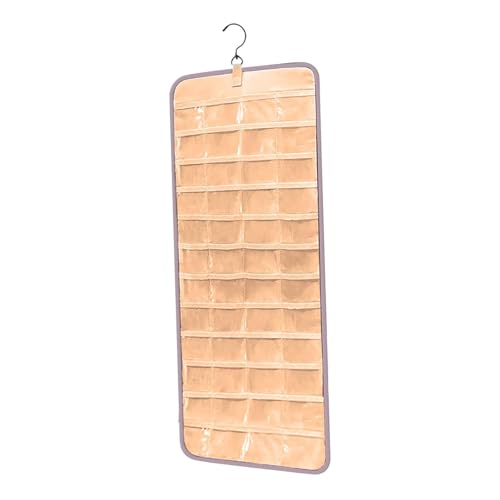kowaku Organizador de joyas colgante, organizador para presentación de joyas, rollo de almacenamiento, ahorro de espacio, soporte de joyería de doble cara, PÚrpura