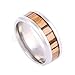 Anillo de tungsteno de 8 mm con incrustaciones de madera para hombre, regalo de boda para novio, padre, marido, plata, marrón, tamaño N 1/2