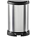 Produktbild Curver Deco Bin 240568 Mülleimer 15 l (B x H x T) 303 x 448 x 268 mm Silber, Schwarz 1 St.