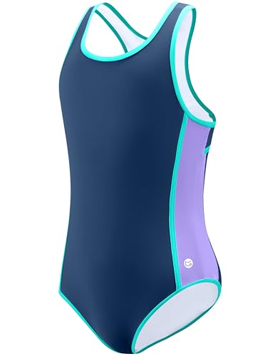Image of G Gradual Girl's One Piece Swimsuits Racerback Kids Bathing Suit | for Girls 7-16Y, Fully lined for no see-through, Wider straps, UPF 50+, Modest coverage, Swimwear for Swim Team, Beach, Pool