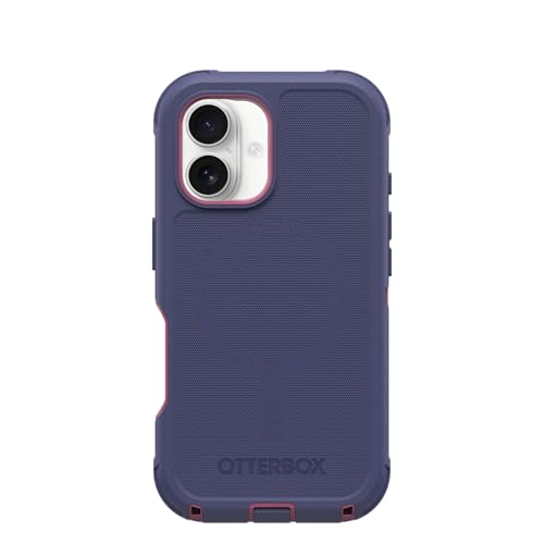 Image of OtterBox iPhone 16 (Only) - Defender Series MagSafe Case - Regatta Rose (Purple & Pink) - Built-in Magnets - Screenless - Rugged & Durable - with Port Protection