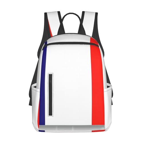 Sac à dos imprimé drapeau français léger noir multi-usage One Size