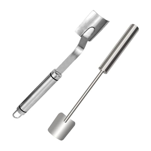 2 piezas de mazorcas de maíz shucker herramienta acero inoxidable removedor de maíz con aparato de cocina largo y eficiente para pelar rápidamente