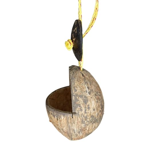 Image of Mithulya Hanging Bird Feeder for Outdoor Garden Brown Color Set of 1 | Bird Feeder