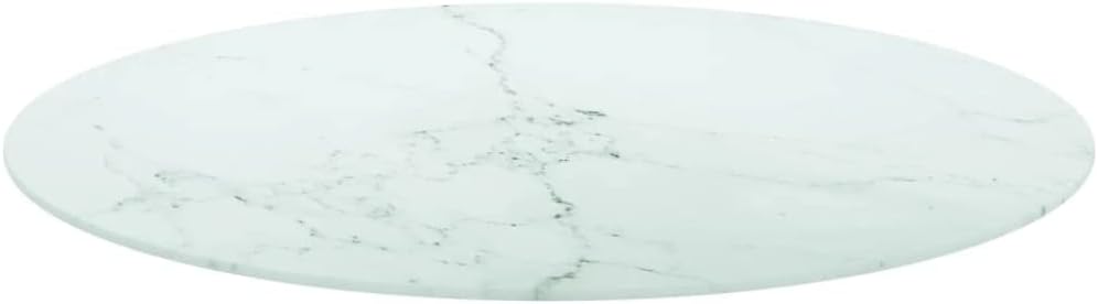 White Tempered Glass Table Top, 31.5 in Diameter - Versatile, Dining, Patio, Banquet, Durable, and Replacement Table
