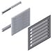 Hammond 1481L3R55GY Louvered Vent Kit 14 Gauge Steel ANSI 61 Gray